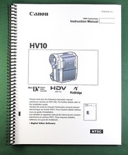 Canon HV10 Instruction Manual: 94 Pages Protective Covers