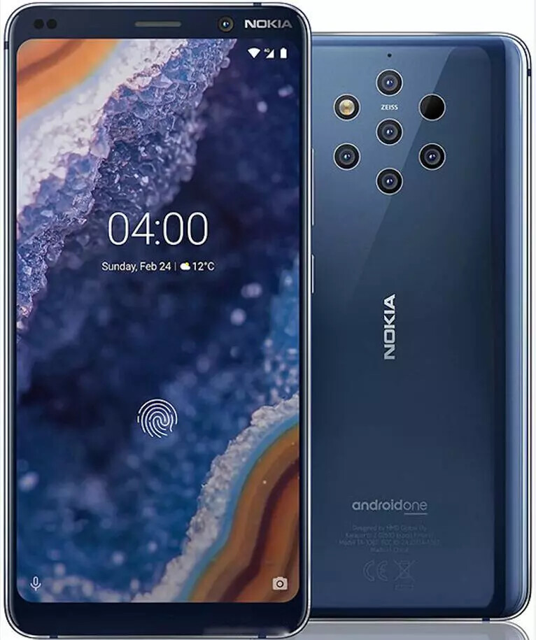 スマートフォン本体 Nokia9 PureView TA-1087 Original Nokia 9 PureView 6GB/128GB ROM Single/Dual SIM 5.99