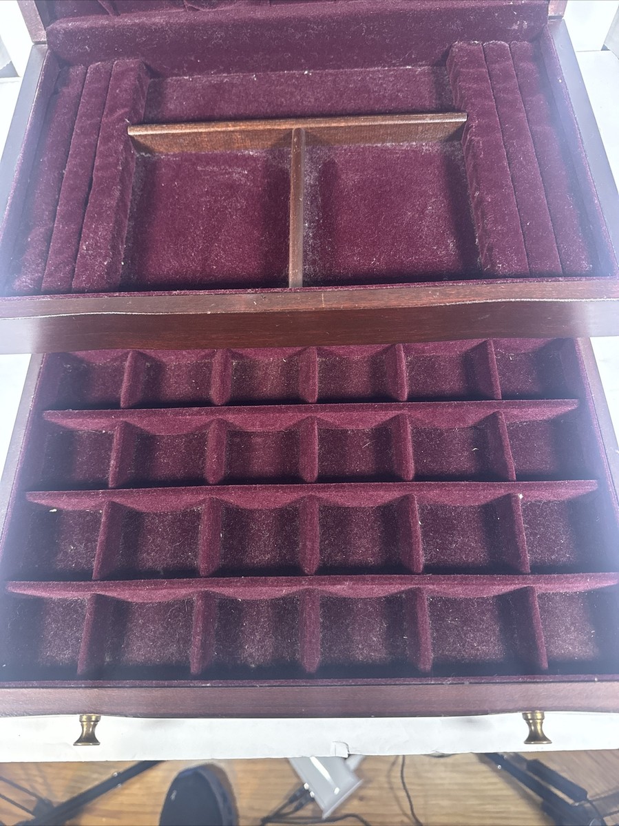 EUREKA MFG. CO./Reed&Barton Silversmiths Wood Jewelry Box EUREKA MFG. CO./Reed&Barton Silversmiths Wood Jewelry Box
