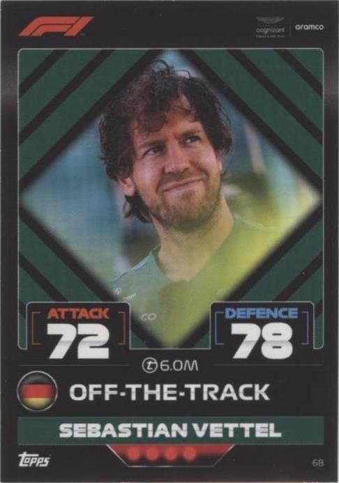 2022 Topps F1 Turbo Attax - Sebastian Vettel #68 - 1 of 1