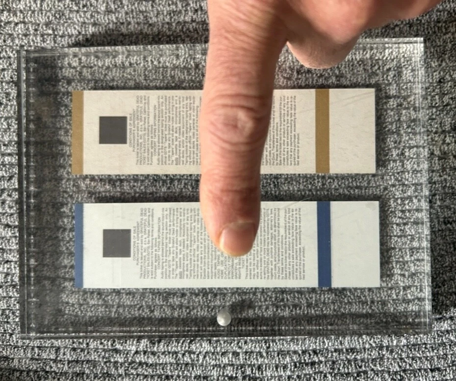 Talón de boleto Grateful Dead Jerry Garcia’s Last Show sin usar Foto 2 de 4