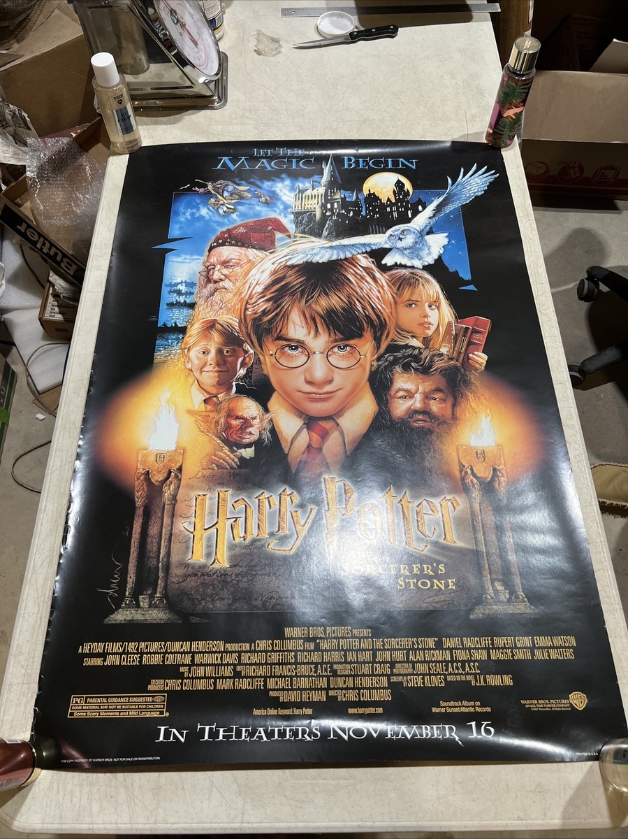 ORIGINAL HARRY POTTER AND THE SORCERER'S STONE DOUBLE-SIDE ADV MOVIE POSTER  2001 - Main Image