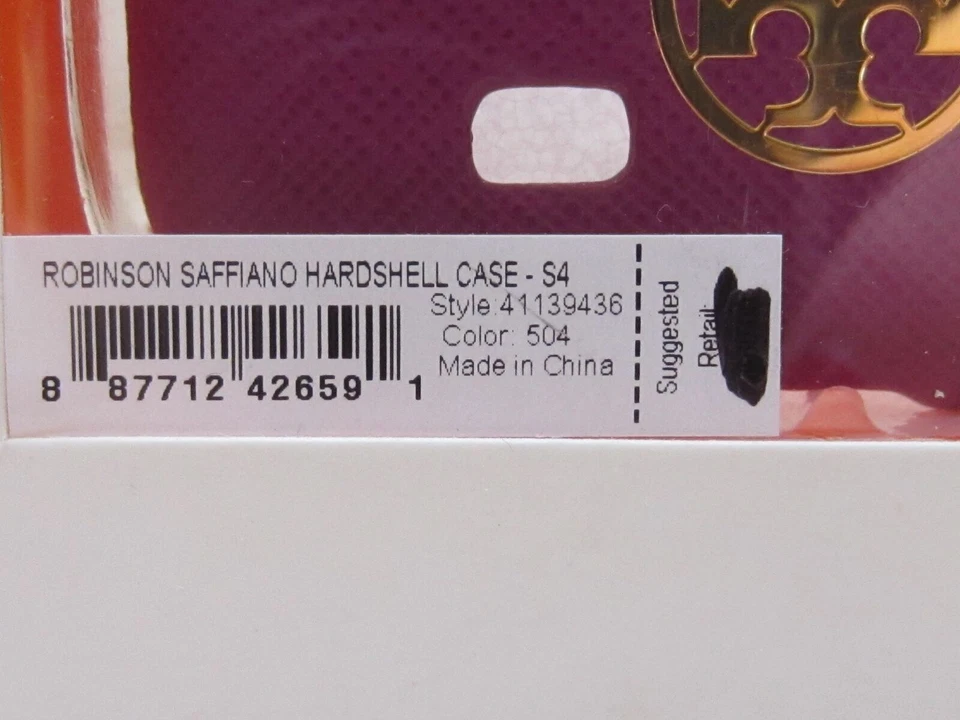 Funda rígida para teléfono TORY BURCH Robinson Saffiano SAMSUNG GALAXY 4 fucsia NUEVA Foto 2 de 3