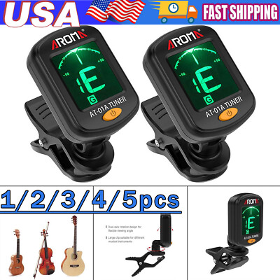 LCD Clip On Chromatic Acoustic Electric Guitar Bass Ukulele Banjo Violin Tuner