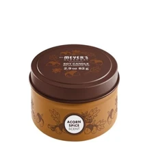 MRS. MEYER'S CLEAN DAY Soy Tin Candle, 2.9 Ounce (Pack of 1), Acorn Spice Tin
