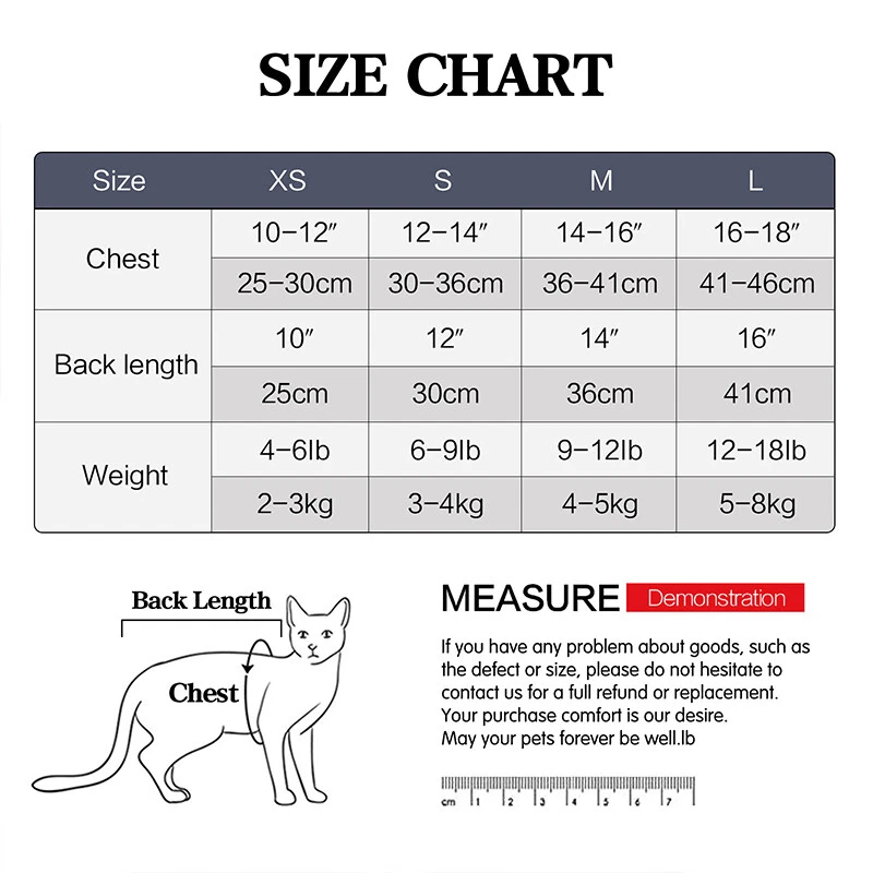 Mono para mascotas body de recuperación para gatos después de la cirugía ropa suave para gatos chalecos ropa para el hogar Foto 4 de 4