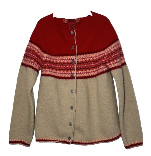Italian Felted Wool Blend Sweater Jacket With Hood Art