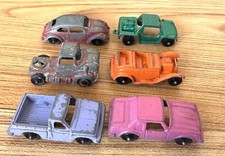 TootsieToy Pink Chevy Monza Made in USA Vintage Lot of 6 VW Bug Old Toys Cars