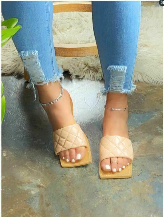 PANTOFOLA D’ORO SANDALI ESTIVI DONNA SLIP ON MULES PIATTI PUNTA APERTA QUADRATI