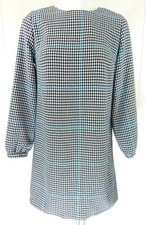 Zara Trafaluc Women's Small Shift Dress Long Sleeve Houndstooth Mini EUC
