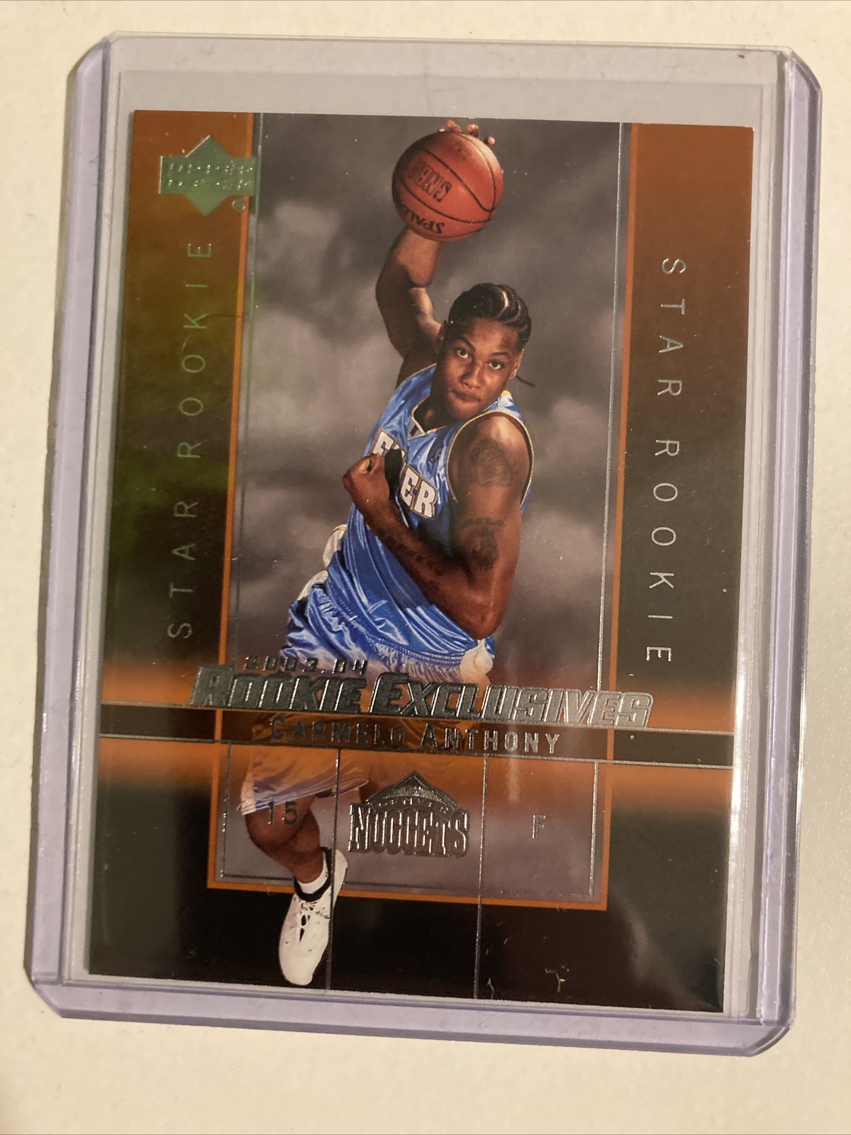 2004 Upper Deck Rookie Exclusives Carmelo Anthony Denver Nuggets HOF 🔥 Hot RC