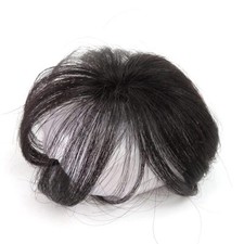Seamless Neat Bangs Human  Hair Topper Toupee Clip in Top Hairpiece For Women