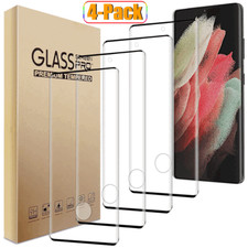 4Pack For Galaxy S21 S21 Plus S21 FE S21 Ultra Tempered Glass Screen Protector
