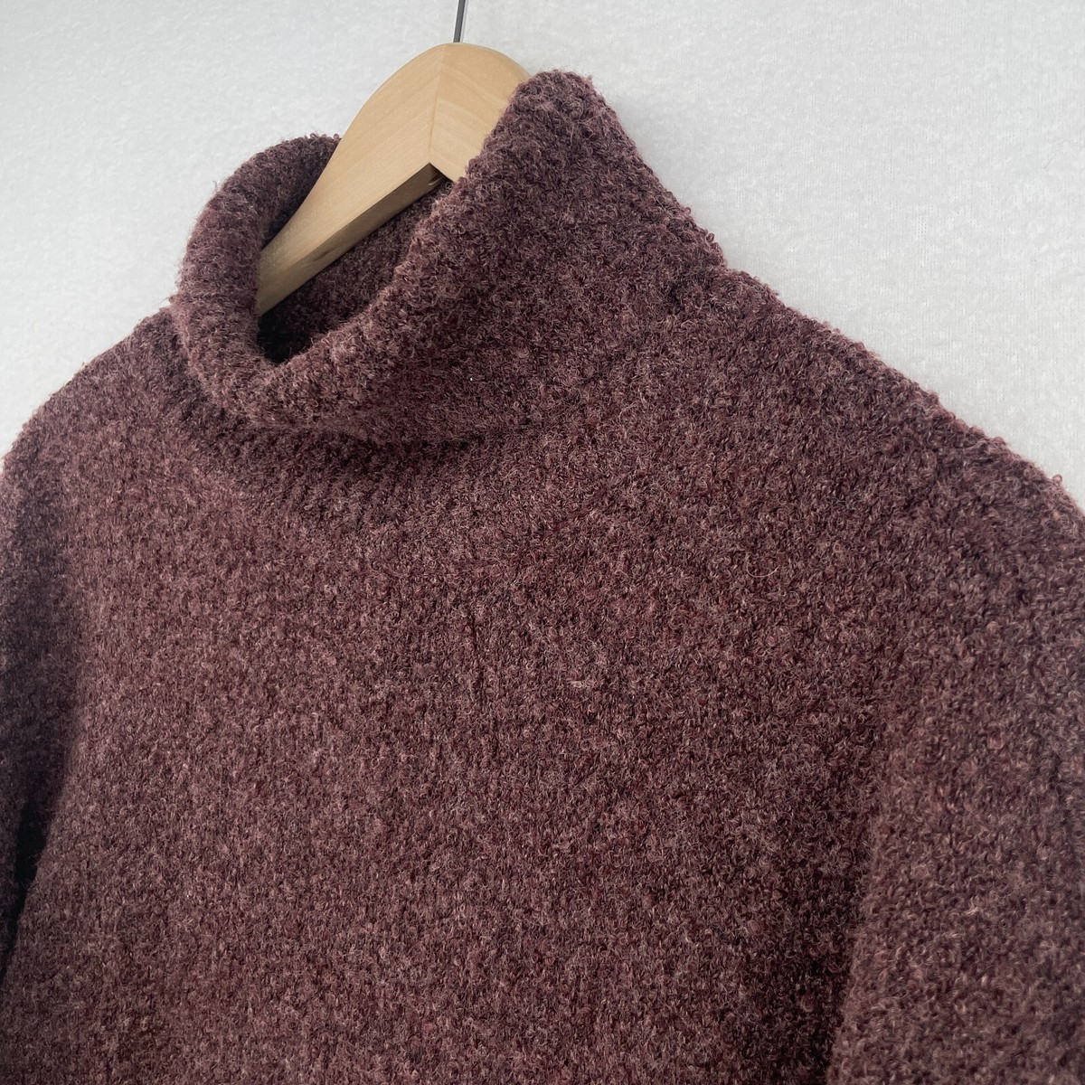 LIZ SPORT Sweater S Boucle Turtleneck LIZ CLAIBORNE Wool Blend
