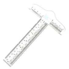 6 Inch Clear Acrylic T-Square Ruler Drafting Tool for Crafting Layout Work
