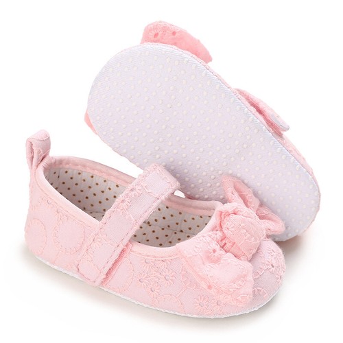 Neugeborenes Baby Mädchen Kinderwagen Schuhe Säugling Kinder Prinzessin Schleife Kleid Outfit Schuhe 0-18M - Bild 5 von 15