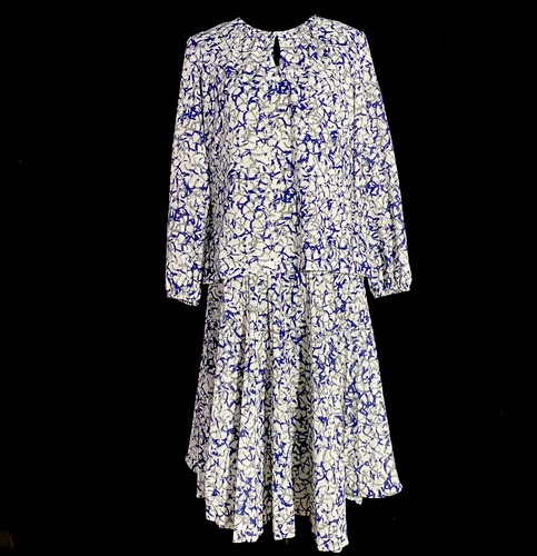 VTG Dress Sherri Lynn 16 White Navy 
