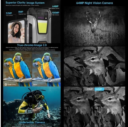 Unihertz 8849 Tank 2 Night Vision Projector Rugged Phone, 24GB+512GB, 4G - Picture 11 of 14