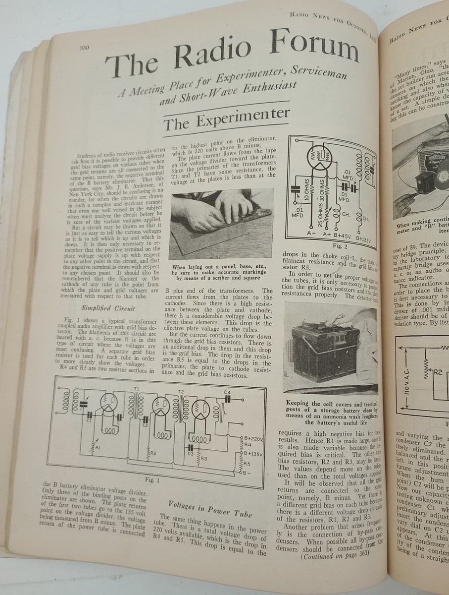 Vtg Oct. 1929 Radio News Complete List Of Broadcast And Shortwave