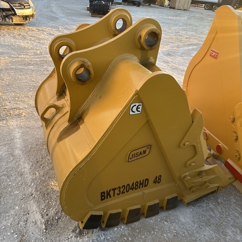 Cat 320 48 inch excavator bucket BKT32048HD New 80 MM Pins Caterpillar HD New - Picture 3 of 13