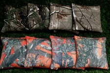 Cornhole Bean Bags Set of 8 ACA Regulation Bags REAL TREE CAMO