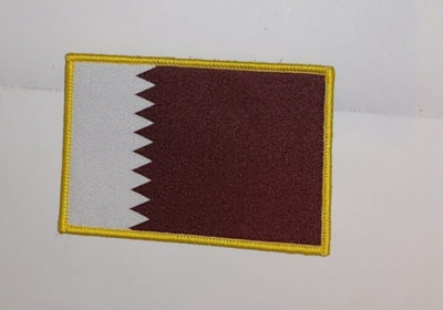 AL UDEID AIR BASE FLAG QATAR HOOK & LOOP WOVEN 4'' PATCH