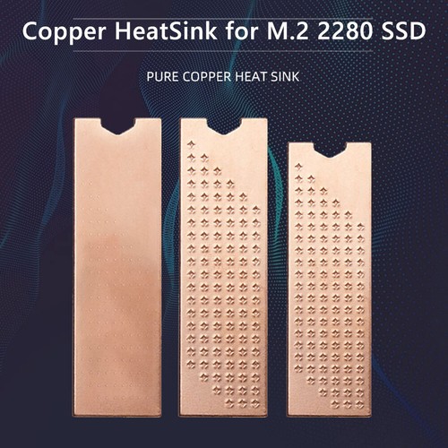 Copper Heat Sink Laptop Desktop Solid State Hard Disk Cooler for M.2 2280 SSD - Afbeelding 3 van 21