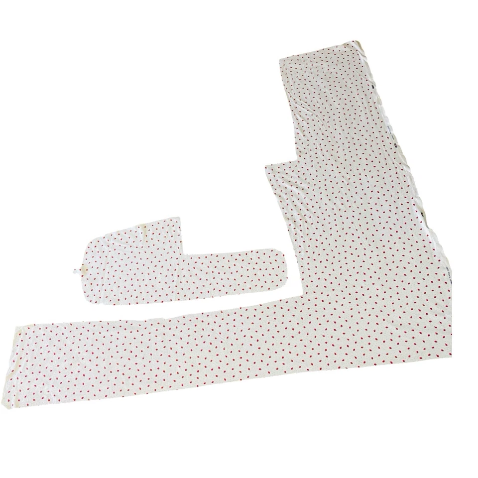 VINTAGE Kenmill Textile Corp. Strawberry & Polka Dot Knit Fabric Scraps - Image 2 of 4