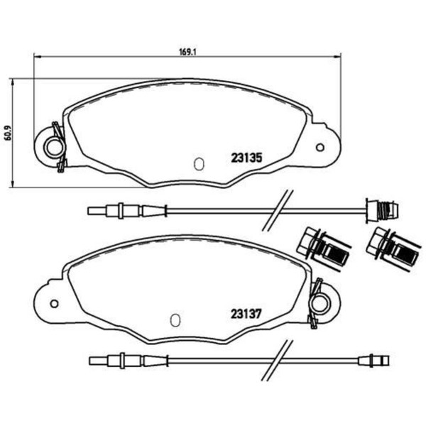 Brembo BremsbeläGe Bremsbelegsatz Vorne FüR CitroëN Xantia Break XM-image