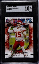 2021 PANINI ORIGINS FOOTBALL PATRICK MAHOMES CATAPULTS CHIEFS SGC 10 POP 1 RARE!
