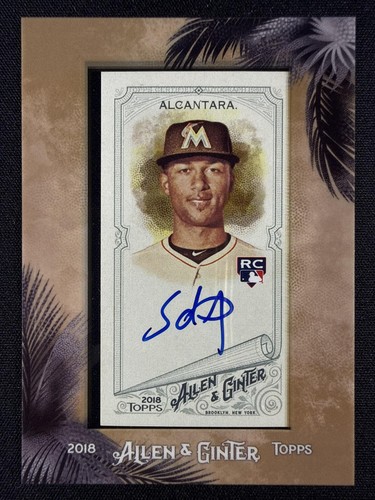 Sandy Alcantara #MA-SA 2018 Topps Allen & Ginter Framed Mini Autographs card