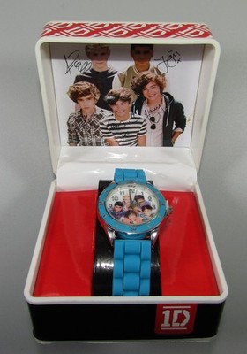 ONE DIRECTION   HARRY STYLES   Watch NEW in Box   Teal Band  Unused   Box 4