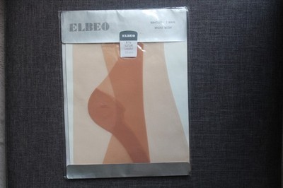 Vintage Elbeo Natur Nylons Gr. 9,5 Strümpfe Sandel Micro Mesh 2. Wahl Neu