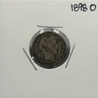 1898 O Barber Dime, 90% Silver, Nice, Very Low Mintage! 🔥