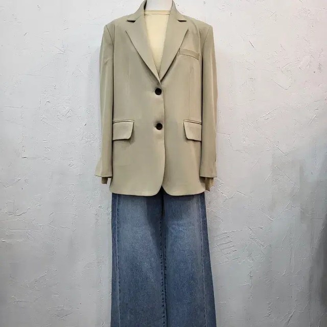 Spring Oversized Belted Blazer Jacket - Casual Women's Outerwear