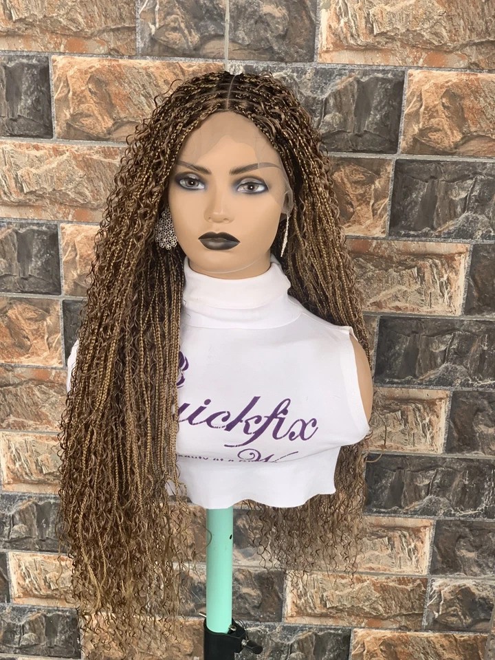 Tangle Free Boho Knotless Braided Wig Box braids Full lace braids wig Senegales - Image 4 of 4