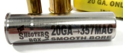 20GA to 357 Magnum Shotgun Adapter - Chamber Reducer - Stainless - Free Case