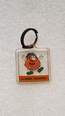Vintage Six Flags Magic Mountain Bloop Troll Keychain