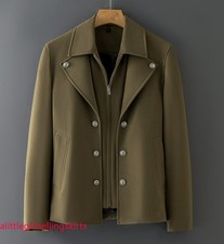 Shawl Collar Jacket Men's Spring Autumn Handsome Casual Zipper Business Coat Hot