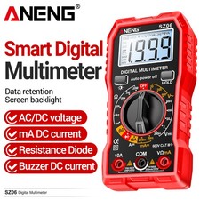 LCD Digital Multimeter Voltmeter Ammeter Ohmmeter Volt AC DC Tester Leads Meter