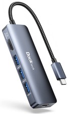 Dockteck USB-C Hub Adapter - 5 in 1 with HDMI 4K 60Hz, 3 USB 3.0 and 100W PD ...