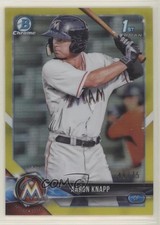 2018 Bowman Chrome Prospects Canary Yellow Refractor 49/75 Aaron Knapp 0r08