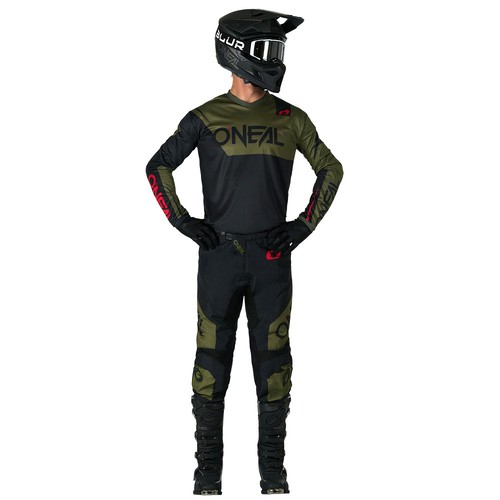O'Neal Element Racewear Olive Jersey Pants Gloves motocross dirt bike gear combo - Picture 3 of 9