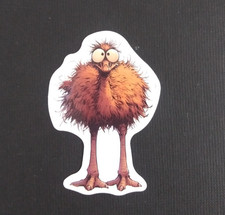 Happy Smiling Ostrich Animal Sticker 2.38