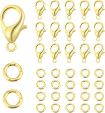 Lobster Clasps for Jewelry Making, 150Pcs 10Mm Lobster Claw Clasps with Open Jum