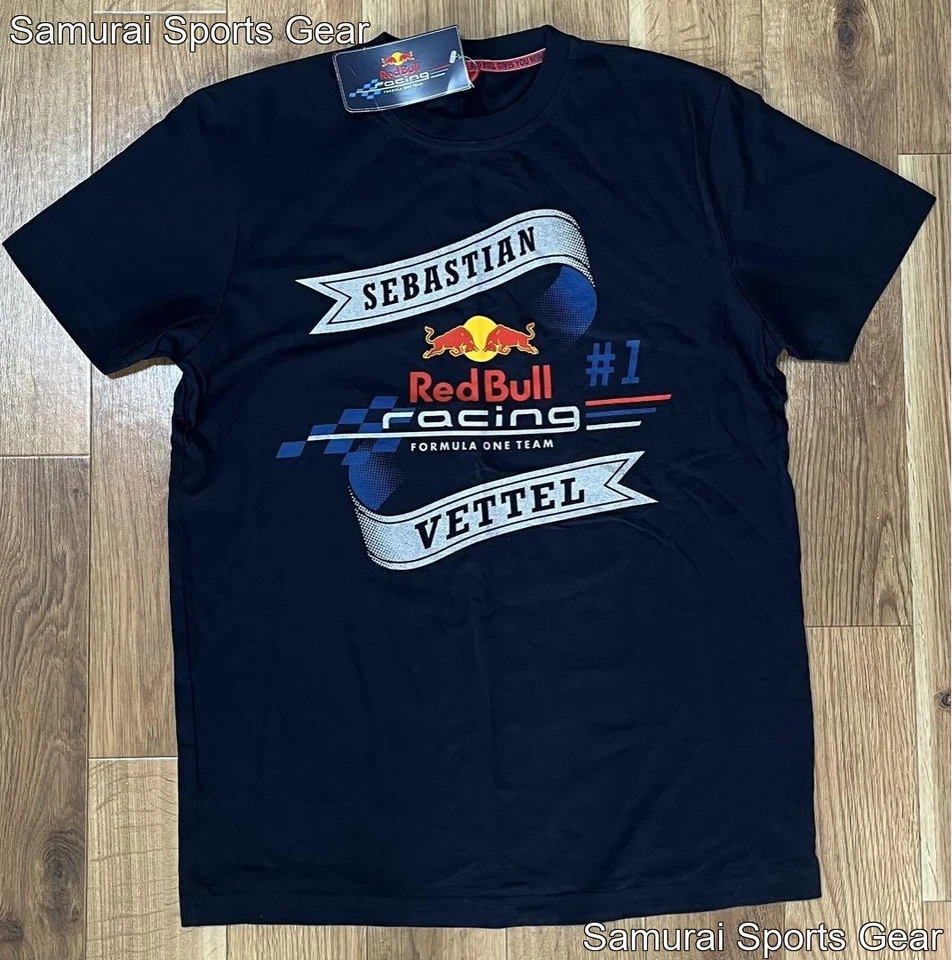 Sebastian Vettel Red Bull Racing Tee Navy Unused F1 Team Merch - Image 2 of 4