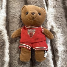 Chicago Bulls 1997 Fanimals Play By Play 8in Stuffed Plush Bear Bulls Jersey