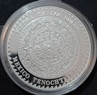 MEXICO Mint AZTEC CALENDAR & laurel wreath .999 SILVER luxury ounce, ltd. ed. it
