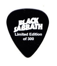 Black Sabbath Promotional Black Guitar Pick - Limited Edition Of 300