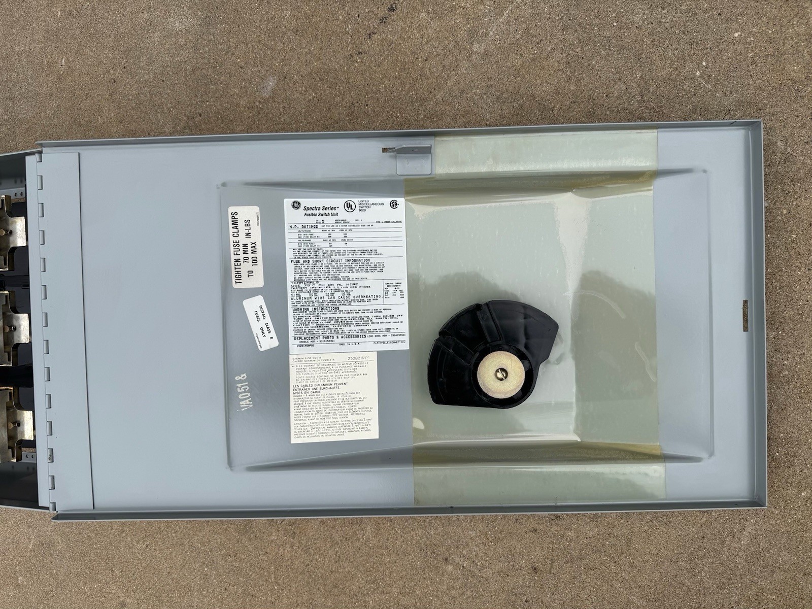 GE General Electric Spectra Fusible Panel Mount Switch ADS36400HB ...